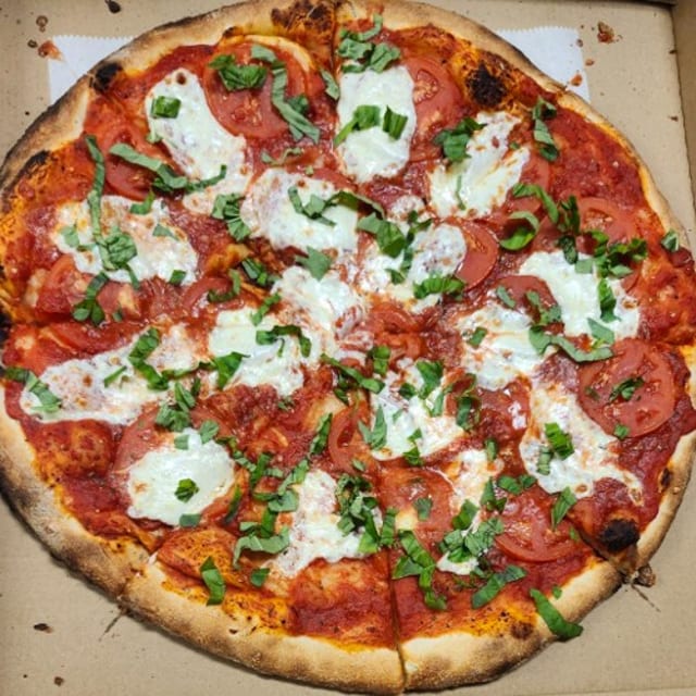 Margherita Pizza Small 10" Deep Dish Pan.