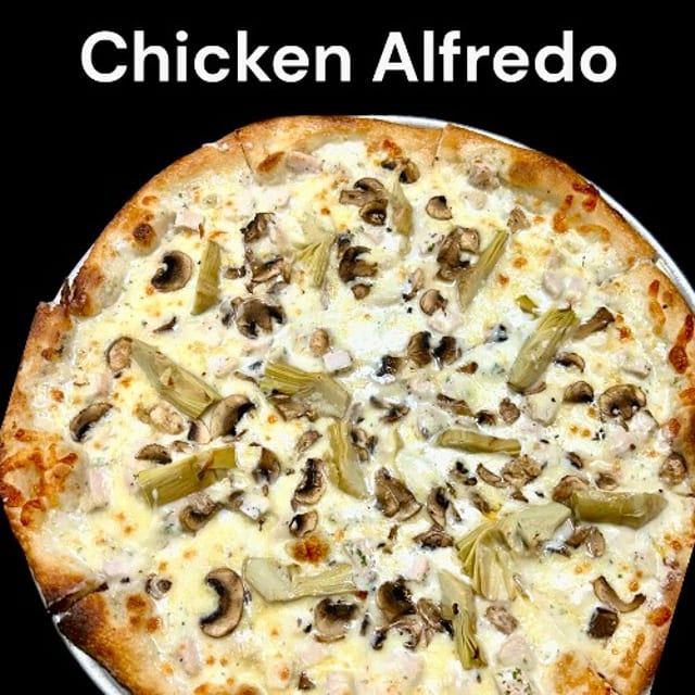 Chicken Alfredo Pizza 16" Hand Tossed.