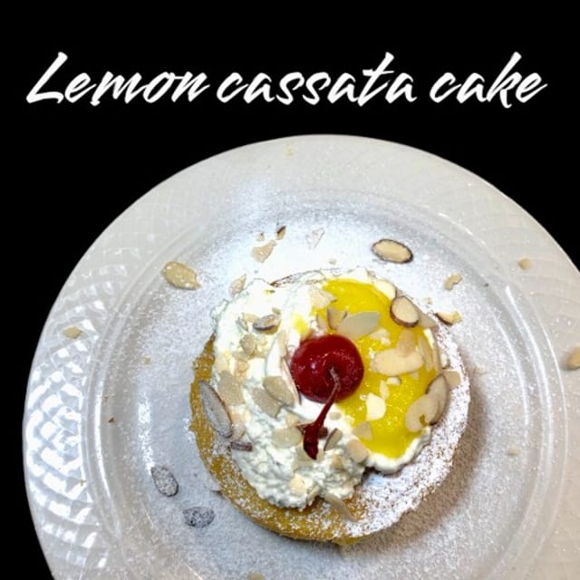 Homemade Lemon Cassata Cake.
