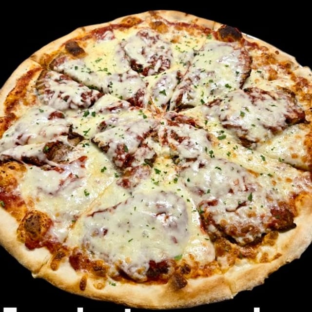 Eggplant Parmigiana Pizza 16" Hand Tossed.