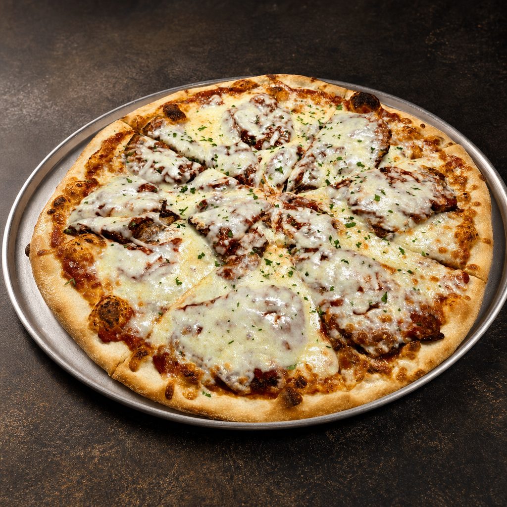 Eggplant Parmigiana Pizza 16" Hand Tossed.