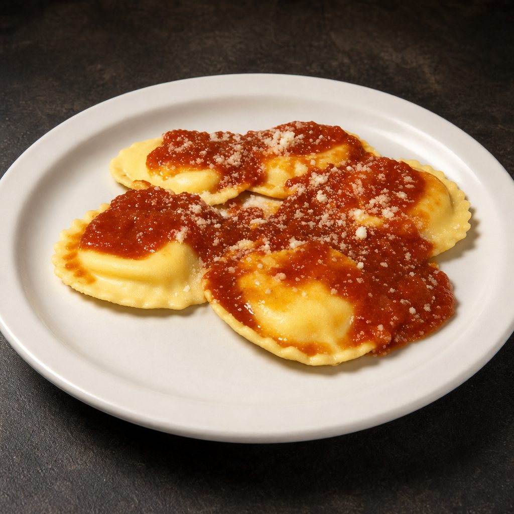 Kids Ravioli W/ Marinara.