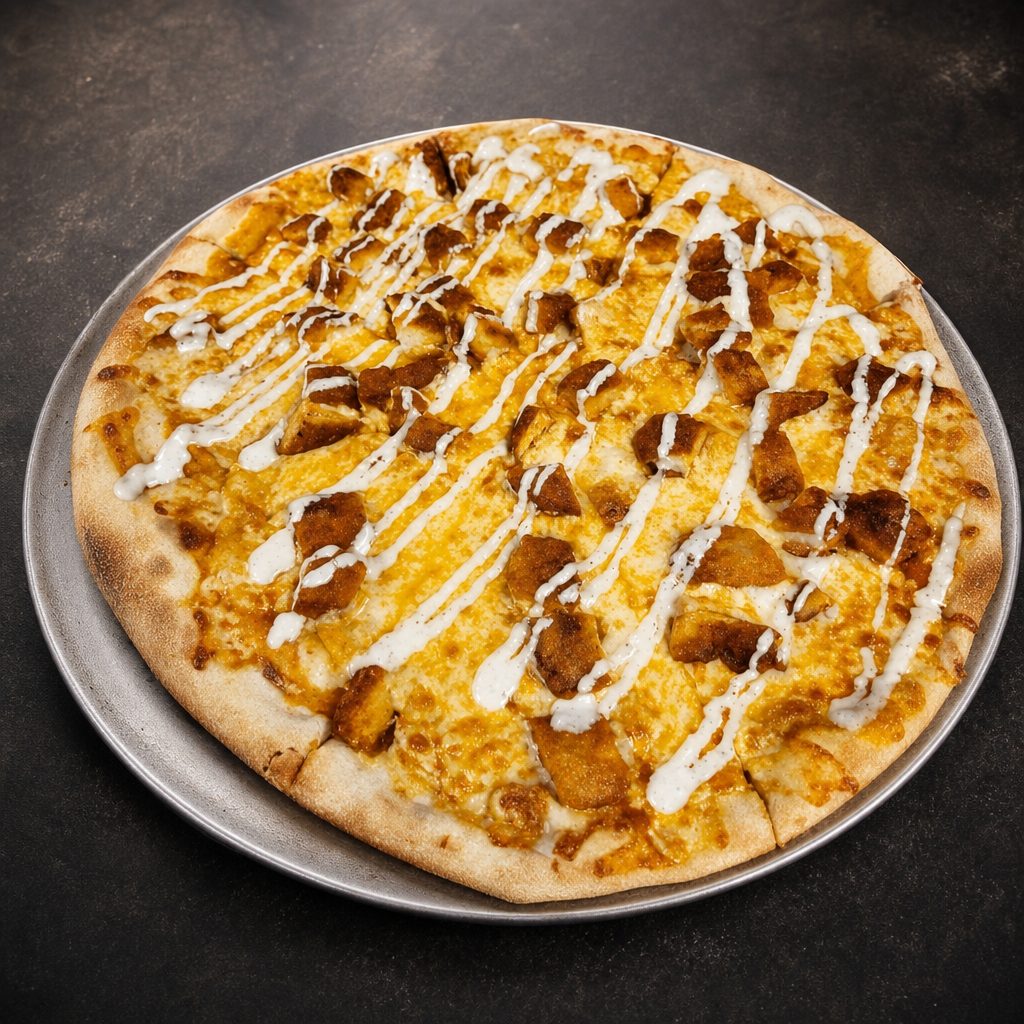 Buffalo Chicken Pizza Small 10" Deep Dish Pan.