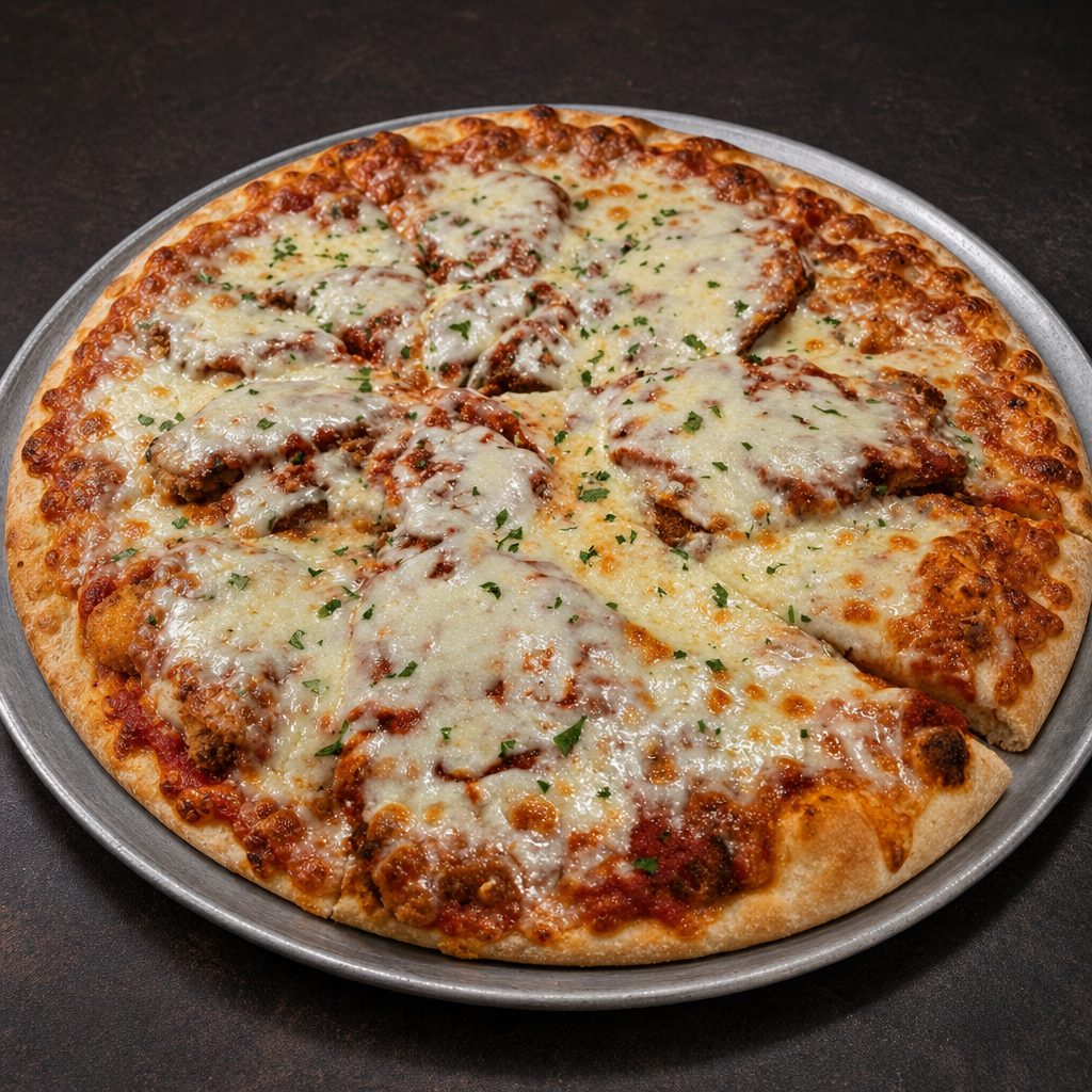 Chicken Parmigiana Pizza 16" Hand Tossed.