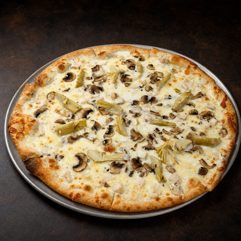 Chicken Alfredo Pizza 16" Hand Tossed.