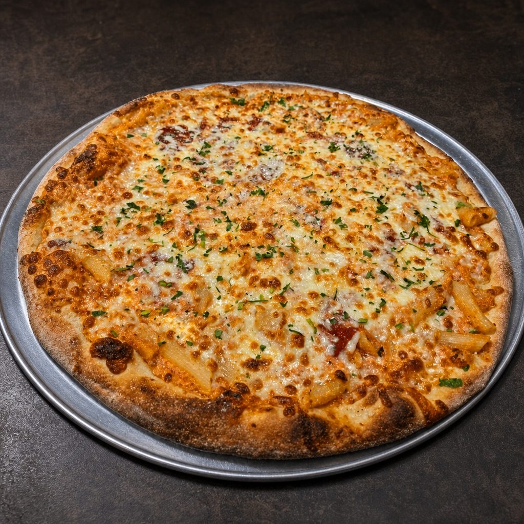 Baked Ziti Pizza 16" Hand Tossed.